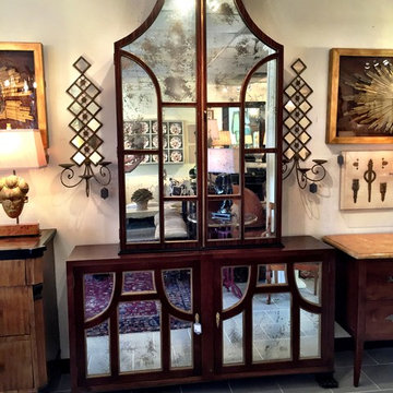 Art deco buffet with mercury glass