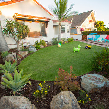 Child friendly drought tolerant front yard