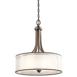 Kichler - Kichler Lacey 4-Light Mission Bronze Drum Shade Pendant - This 4-Light Drum Shade Pendant is part of the Lacey Collection and has a Mission Bronze Finish.