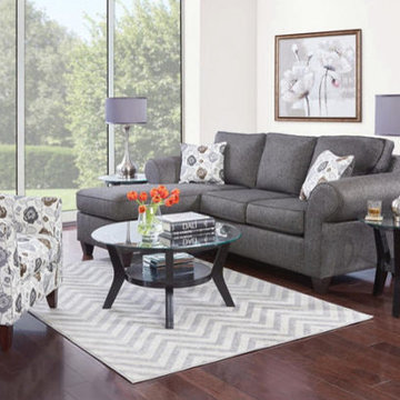A Living Room That Makes a Statement in Grey