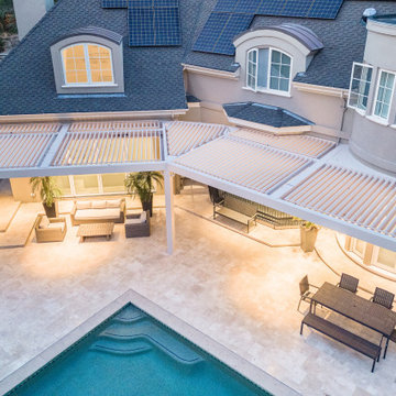 Overhead View of Modern Pergola