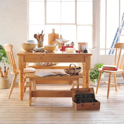 Dorchester Pine 122cm Dining Table with Bench - Products