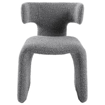 Modrest Bergman Modern Light Grey Fabric Dining Chair