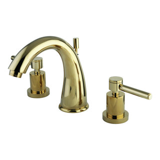 Kingston Brass Widespread Bathroom Faucet With Brass Pop-Up