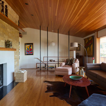 Caron & Brian's Mid-Century Kitchen, Dining & Living Room