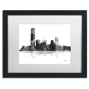 Watson 'Oklahoma City Oklahoma Skyline' Art, Black Frame, 16"x20", White Matte