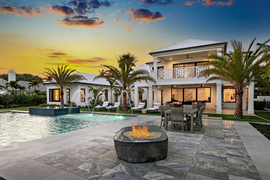 Transitional exterior home photo in Miami