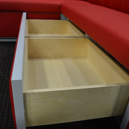 Kitchen Corner Bench Red - Dining Benches