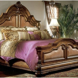 AICO Furniture - Tuscano Mansion Bed in Biscotti - 3401X-3402X-3403X - Beds
