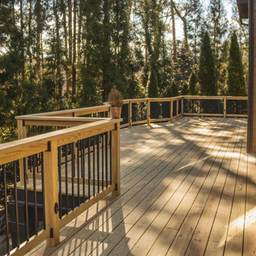Deck Build Using Pressure Treated Pine with Timbertech Deck Lighting