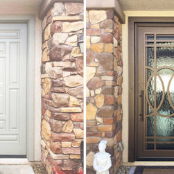 Before & After - Iron Entry Door by First Impression Ironworks - Home Safety And Security
