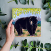 Black Bear With Tree Tile