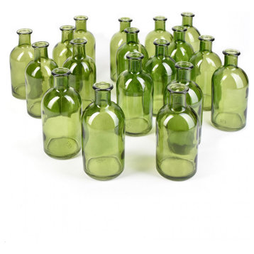 Medicine Bottle Vases, Set of 48, Green
