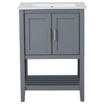 Legion Furniture - 24" Single Sink Vanity, Without Miror and Faucet, Westchester Gray - Legion Furniture 24 inch Single Sink Vanity