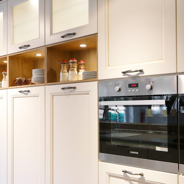 kitchen with luminous wallunits