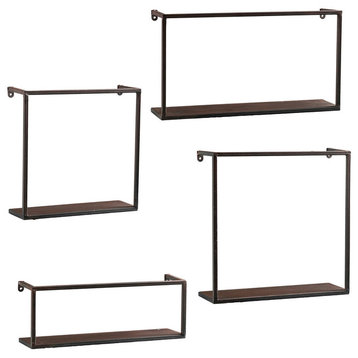 Holly & Martin Zyther Metal Wall Shelves 4-Piece Set