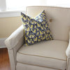 Decorative Mama Bird and Baby Bird Pillow in Grey and Yellow with Polka Dots