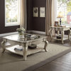 Coffee Table With Clear Glass, Antique Taupe