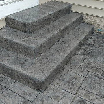 Aldie stamped concrete patio