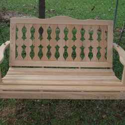 Victorian Cypress Porch Swing - Porch Swings