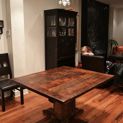 Reclaimed Wood (Sqaure) Pedestal Table - Products