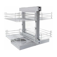 Corner Kitchen Pull Out Baskets Stainless Steel 4 Storage
