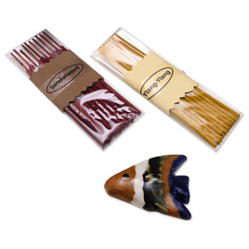 Novica Handmade Tropical Fish Aromatherapy Gift Set