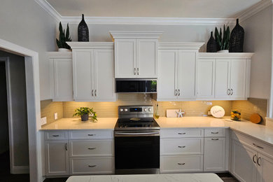 Example of a minimalist kitchen design in Miami