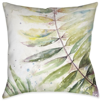 Laural Home Watercolor Jungle II Outdoor Decorative Pillow, 18"x18"