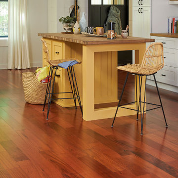 Exotic, Red, Engineered Hardwood - Capri Plank Brazilian Cherry