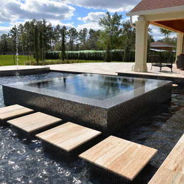 Pool in Orlando, Florida with Bar and Infinity Edge Spa