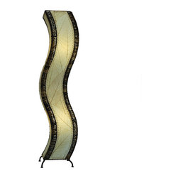 Eangee Home Designs Wave Floor Lamp | Natural - Floor Lamps