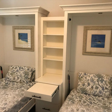 Custom Built Vertical Twin Murphy Bed Set - Guest Bedroom - Children's Bedroom