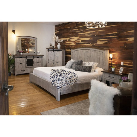 Crafters and Weavers Greenview Farmhouse Bedroom 5 Piece Set - Gray