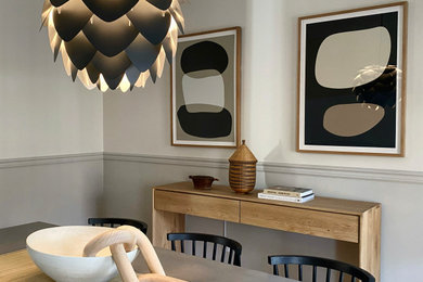 Example of a danish home design design in New York