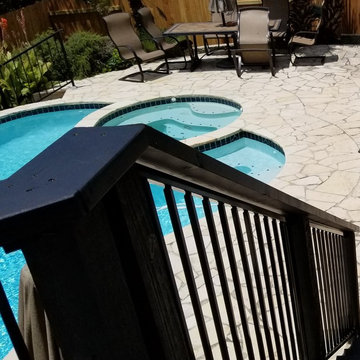 Cedar Deck with Fortress Railing & Cedar Good-Neighbor Fence