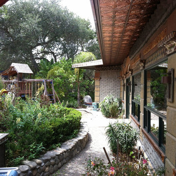 Backyard with Tin Soffits