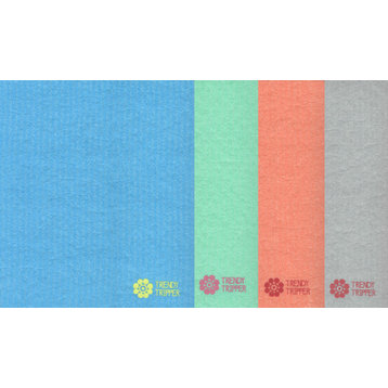 Swedish Dishcloths Set of 4 colors, Orange/Blue/Green/Grey