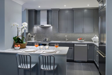 Inspiration for a contemporary kitchen remodel in Other