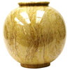 Sahara Beige Marble 12" Round Vase