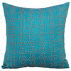 Blue Decorative Pillow Covers 18"x18" Silk, Blue Tech Lite