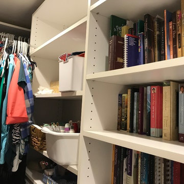 Narrow Master Closet - Reconfigured & Organized