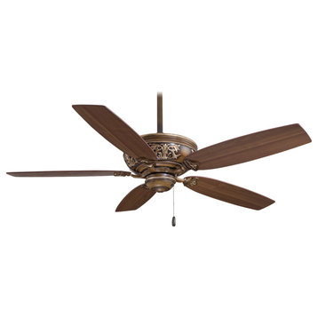 Minka Aire Classica 54" Ceiling Fan With 3-Speed Pull Chain, Belcaro Walnut