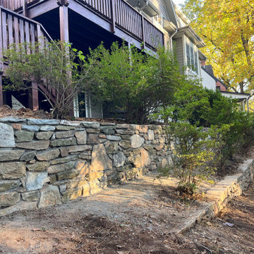 Dry Stack Field Stone Retaining Walls in Sligo Creek Park, Silver Spring MD