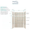 Transolid Expressions Shower Wall Kit, Sorento, 36"x60"x96"