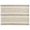 Striped Woven Cotton Table Placemats, Set of 4, Ivory