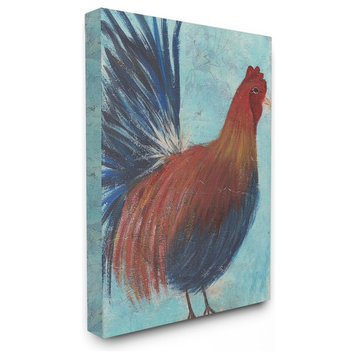Stupell Ind. Rooster Painting Distressed Surface Wall Art, 30" X 40", Canvas
