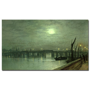 'Battersea Bridge by Moonlight' Canvas Art by John Grimshaw