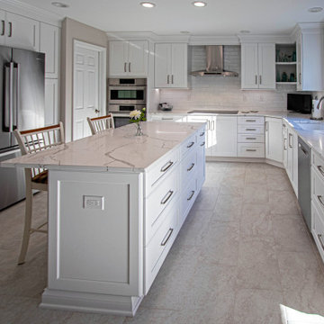 Greenfield Cabinetry White Kitchen, Office Area and Pantry Storage