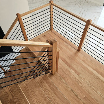 Project #143 | Floating Red Oak Staircase
